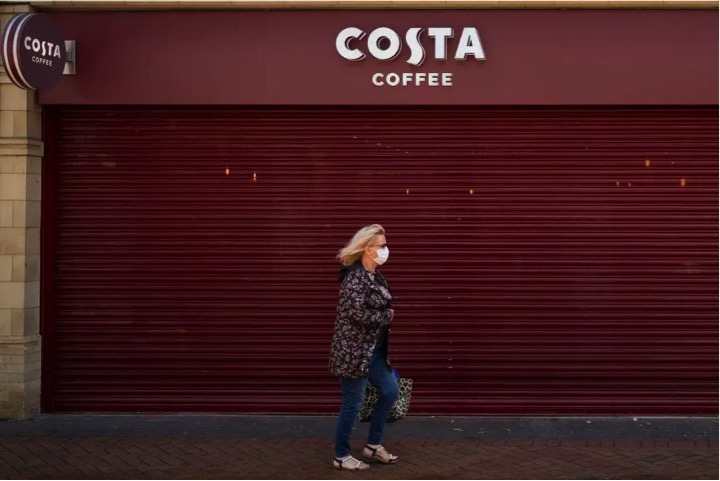 UK coffee shops closed during covid