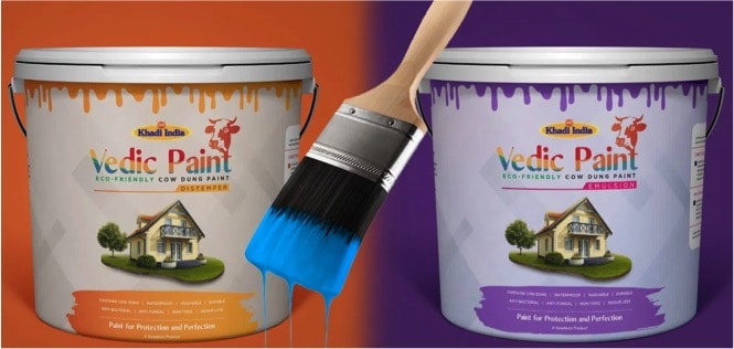 cow dung vedic paint kvic