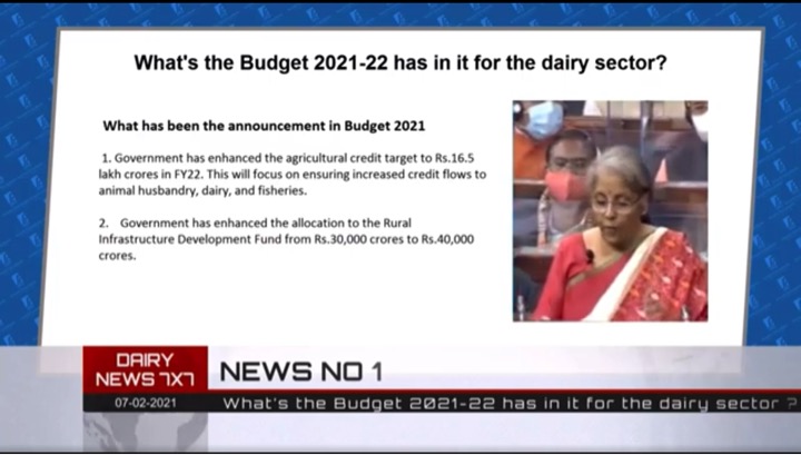 Budget 2021 and dairy sector