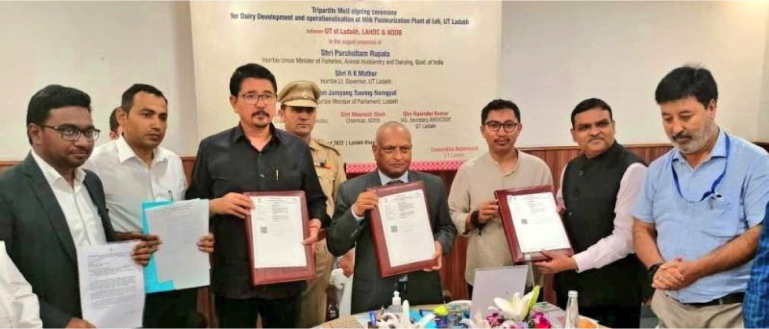 NDDB Inks MOU with Ladakh dairy federation dairynews7x7