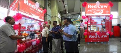 red cow dairy kiosk at kolkata metro dairynews7x7