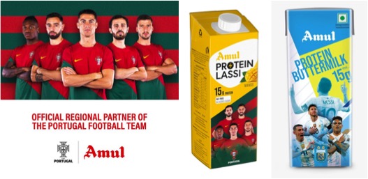 amul sponsors pourtgese team in FIFA dairynews7x7